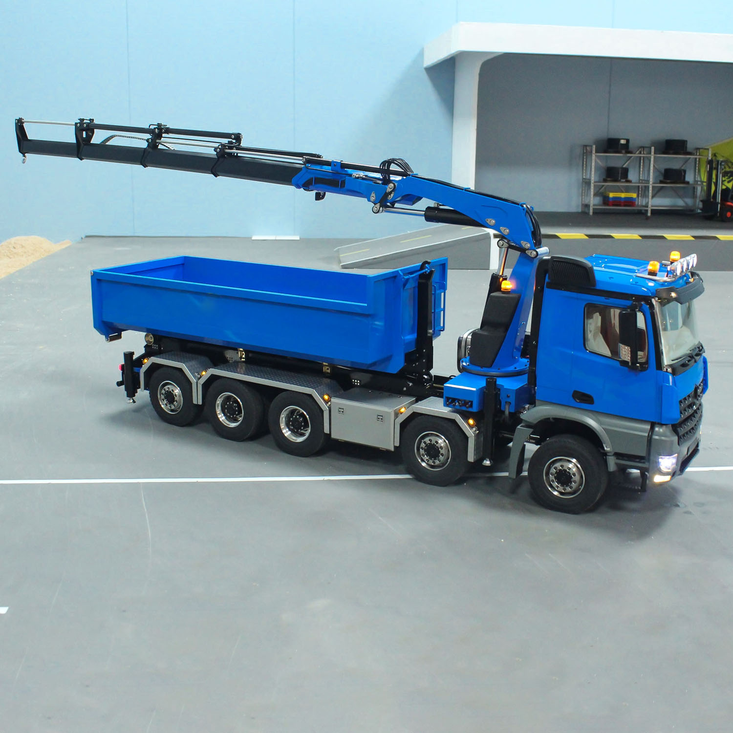 Rc Hobby Dump Truck - 10x10 RC 1/14 油圧式メタルクレーン ダンプトラック フルダンプカー