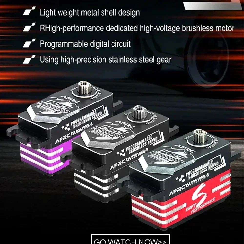 Rc Drift Car Brushless - D3519HB-S ロープロファイルプログラマブル HV ブラシレスサーボ、RC カー DIY