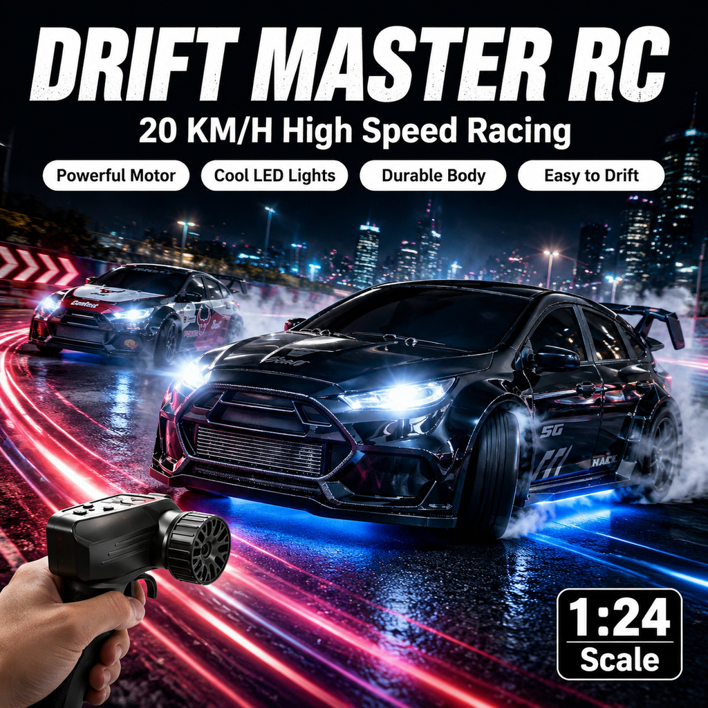 Rc Hobby Horizon - 4WD RCドリフトカー 1:24スケール 2.4Gリモコン ミニレーシング LEDライト