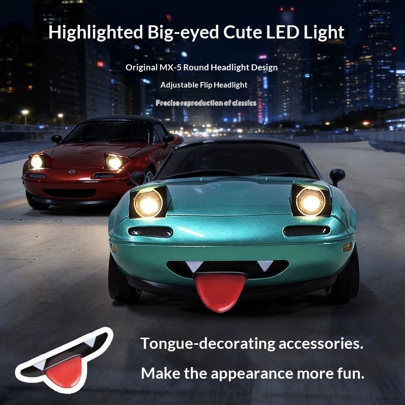 Rc Hobby Tech - ランダテック RCドリフトカー LD1804 MX5 ジャイロスコープ搭載 ポップアップヘッドライト