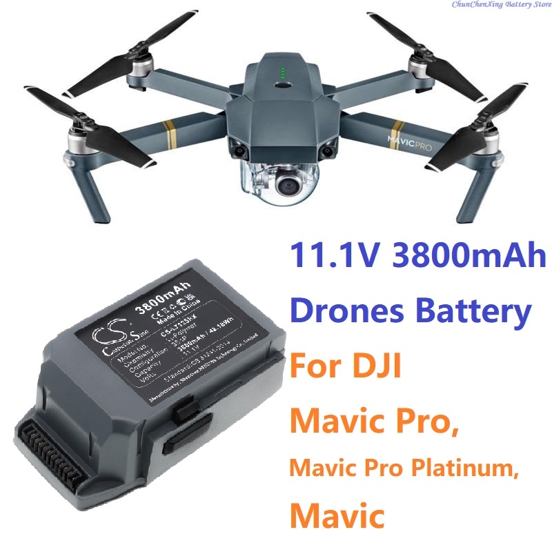 Rc Hobby Pros - 11.1V 3800mAh ドローンバッテリー/充電器 GP785075-38300DB、FB1-3830、CP.PT.000563、M1CH-S DJI Mavic