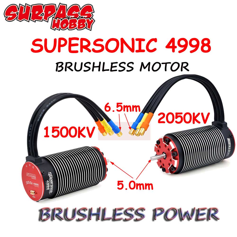 Rc Hobby Monster Truck - Surpasshobby-ロケット超音速rcモンスタートラック部品、v2 4998ブラシレスモーター、4極、5mmシャフト、1:5、1:6、X-MAXX