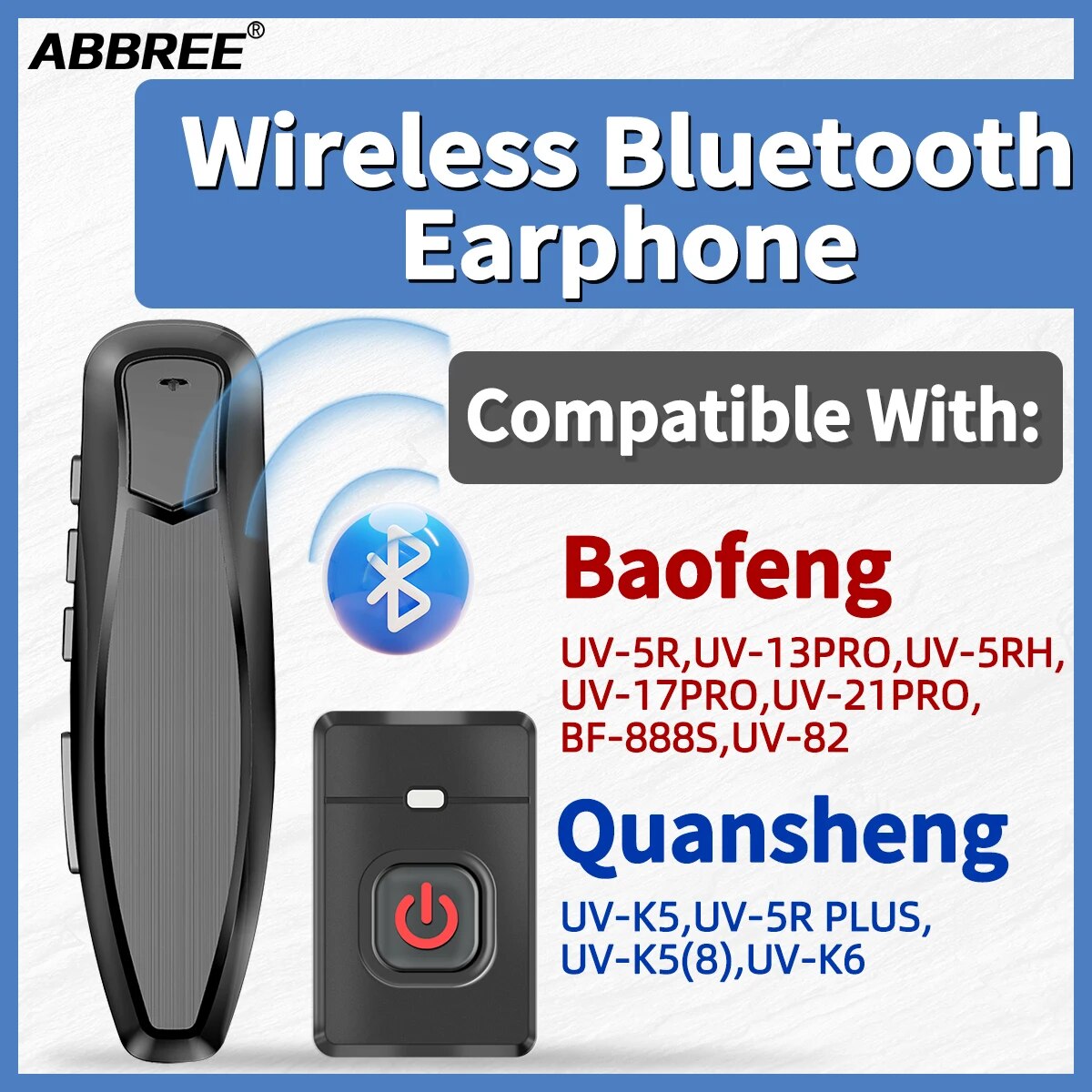 Rc Drift Car Brushless - ABBREE ワイヤレスヘッドセット Bluetooth PTT ハンズフリーイヤホン Baofeng