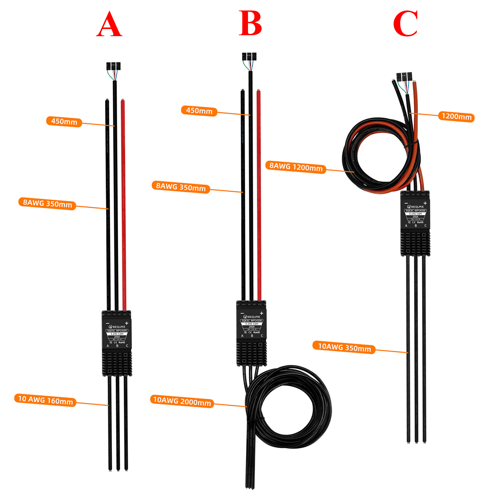 SEQURE WP14200 IP68防水ブラシレスESC  - Rc Hobby Wire のレビューと価格