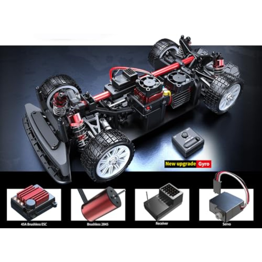 大人向けオールロードRCドリフトカー、赤色のABSプラスチッ - Rc Drift Car Brushless のレビューと価格