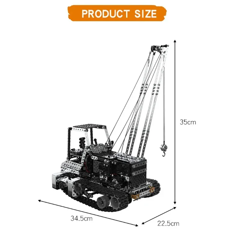 DIYメタルRCクレーン電動ホイストトラックカー2.4G 1 - Rc Hobby Toys のレビューと価格
