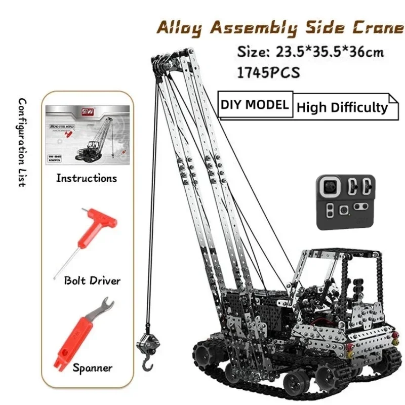 DIYメタルRCクレーン電動ホイストトラックカー2.4G 1 - Rc Hobby Toys のレビューと価格