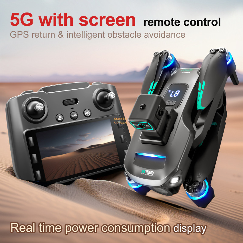 リモコン付きクワッドコプタードローン,障害物回避,LEDスク - Rc Hobby Wire のレビューと価格