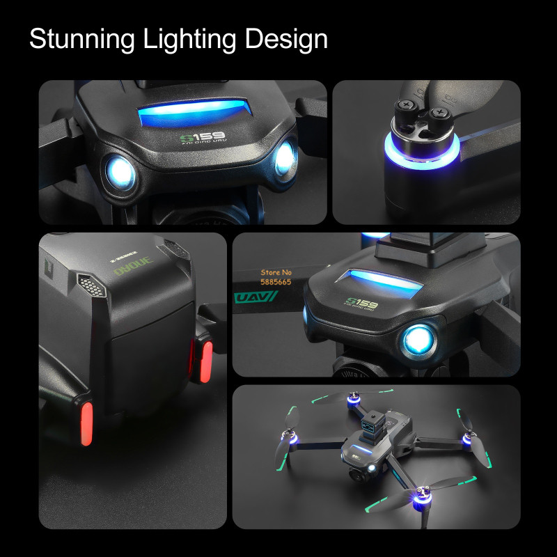 リモコン付きクワッドコプタードローン,障害物回避,LEDスク - Rc Hobby Wire のレビューと価格