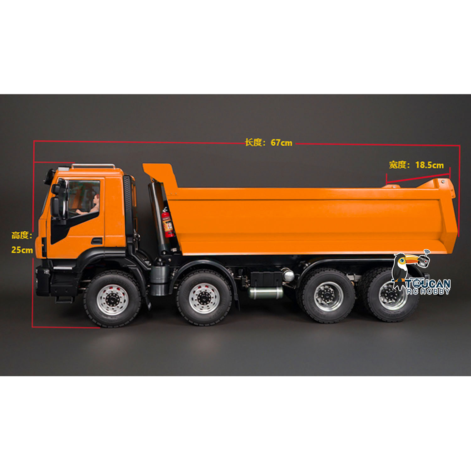 8x4 1/14スケール油圧式RCティッパー車、金属製2速無 - Rc Hobby Dump Truck のレビューと価格
