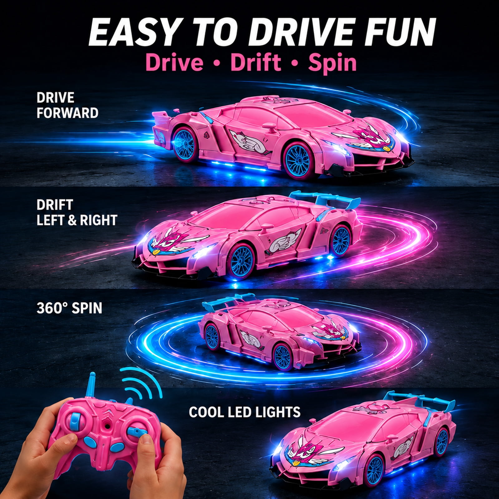 ユニコーンRC変形ロボットカー 2-in-1 リモコンカー  - Rc Hobby Horizon のレビューと価格